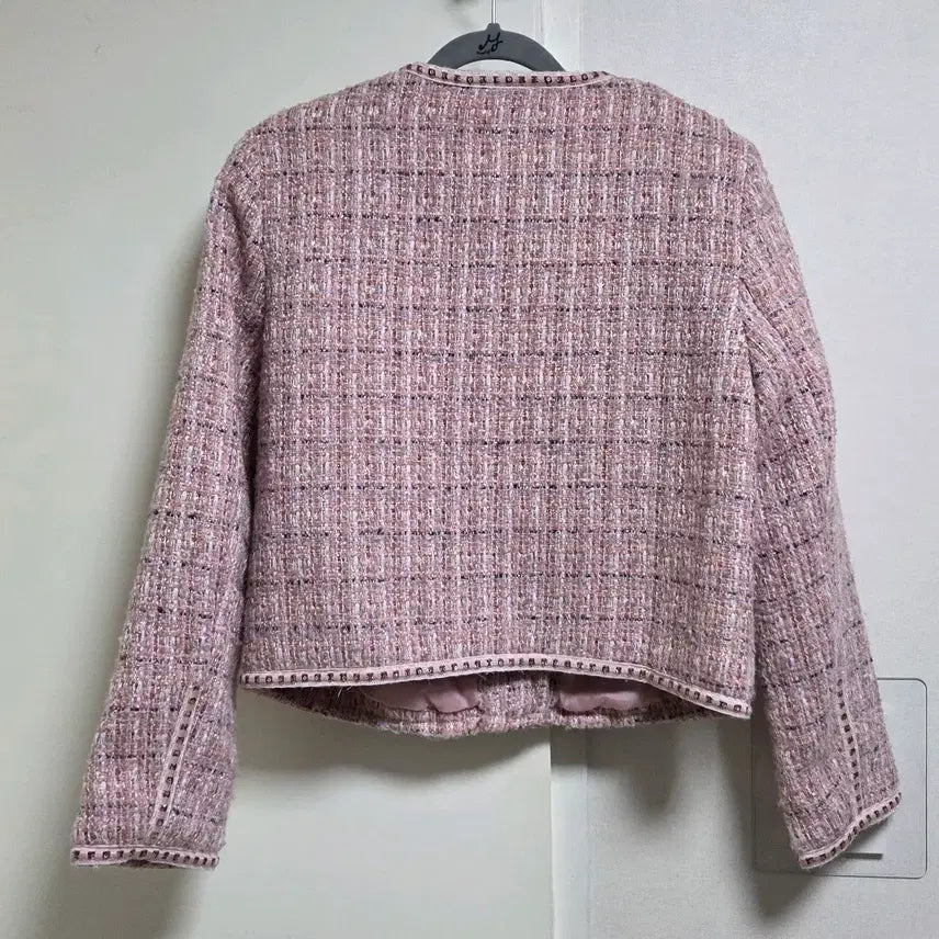 [BUNJANG] Pink Tweed Jacket and Skirt Set / 핑크색 트위드 자켓 스커트 세트 (하객용 투피스) 팝니다