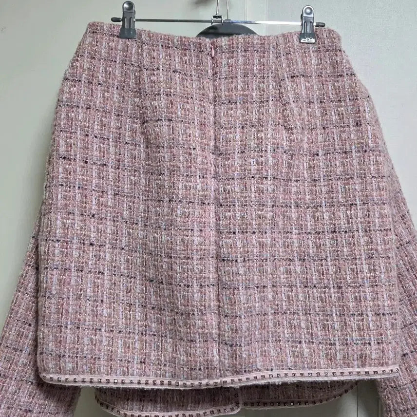 [BUNJANG] Pink Tweed Jacket and Skirt Set / 핑크색 트위드 자켓 스커트 세트 (하객용 투피스) 팝니다