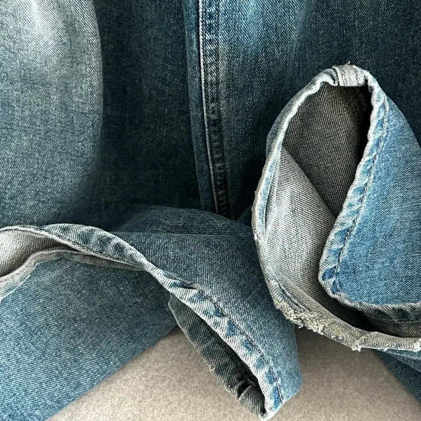 [BUNJANG] Trimming Bird Yoke Balloon Denim Pants / 트리밍버드 요크 벌룬 데님 팬츠