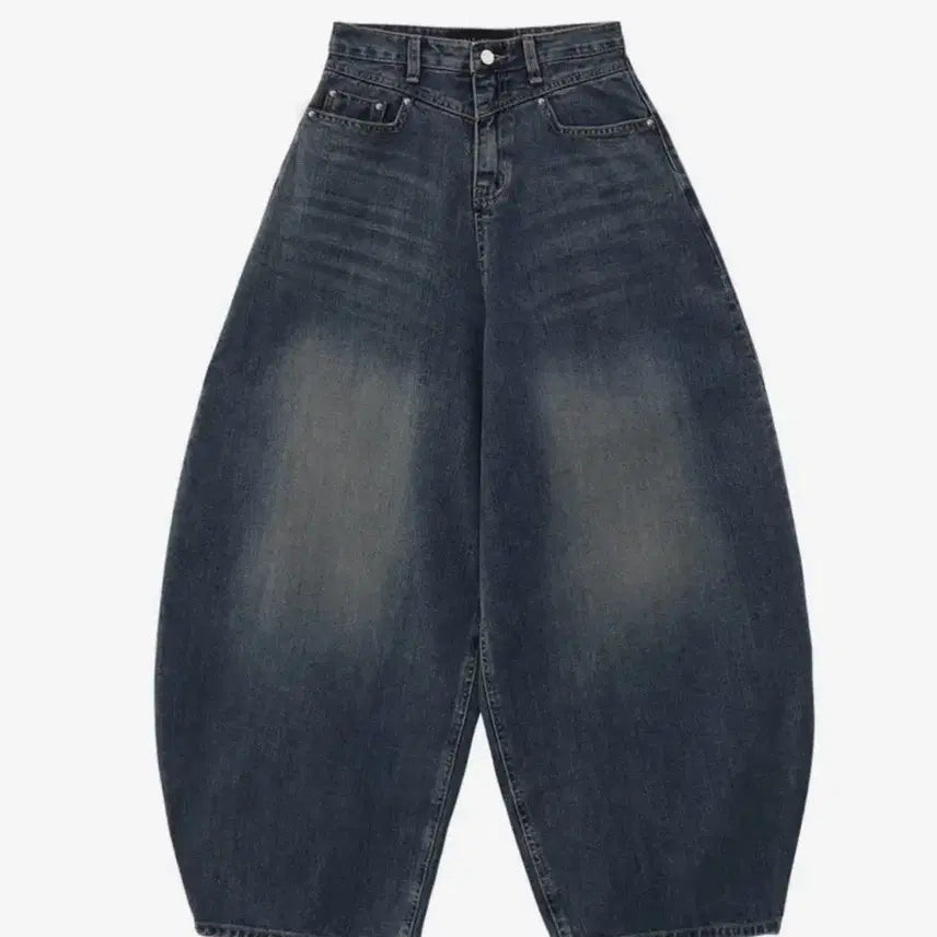 [BUNJANG] Trimming Bird Yoke Balloon Denim Pants / 트리밍버드 요크 벌룬 데님 팬츠