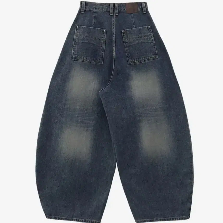 [BUNJANG] Trimming Bird Yoke Balloon Denim Pants / 트리밍버드 요크 벌룬 데님 팬츠