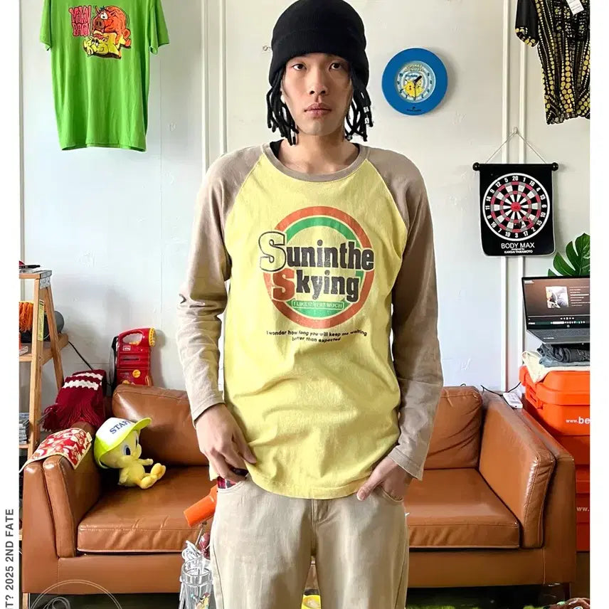 [SOLD OUT] 2000s SIDEWAY 일본 빈티지 Y2K 래글런 롱슬리브 긴팔 티셔츠