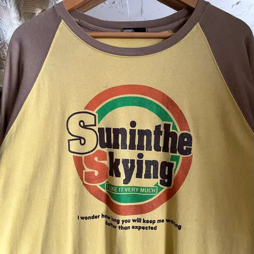 [SOLD OUT] 2000s SIDEWAY 일본 빈티지 Y2K 래글런 롱슬리브 긴팔 티셔츠