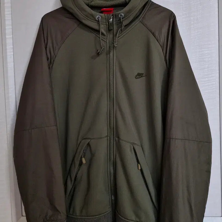 [BUNJANG] Nike Hoodie Zip-up (Khaki) 95 / 나이키  후드 집업  95