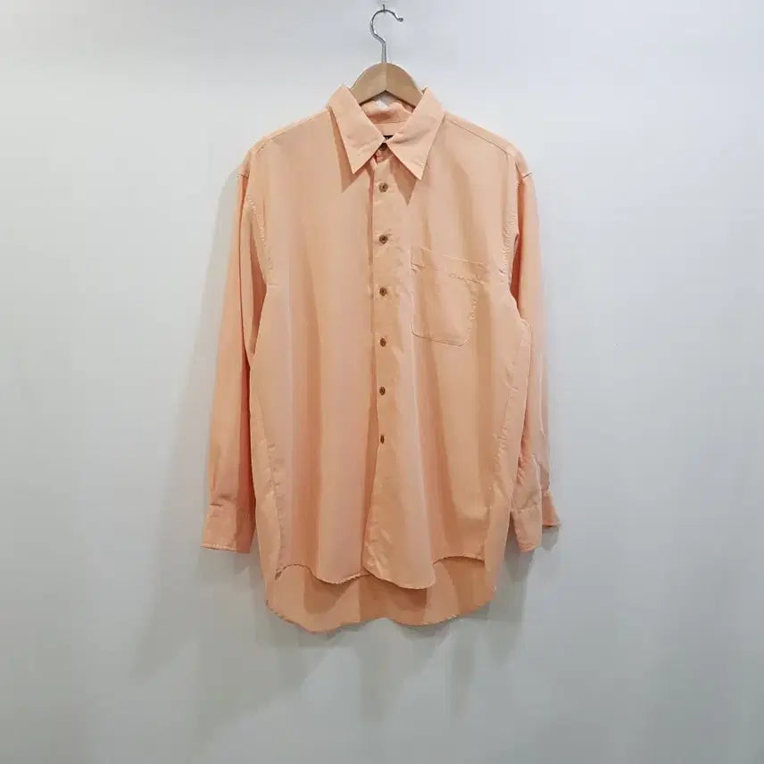 [BUNJANG] Vintage Oversized Solid Long Sleeve Shirt Men&