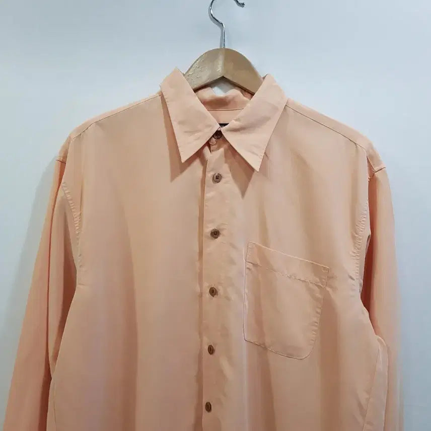 [BUNJANG] Vintage Oversized Solid Long Sleeve Shirt Men&