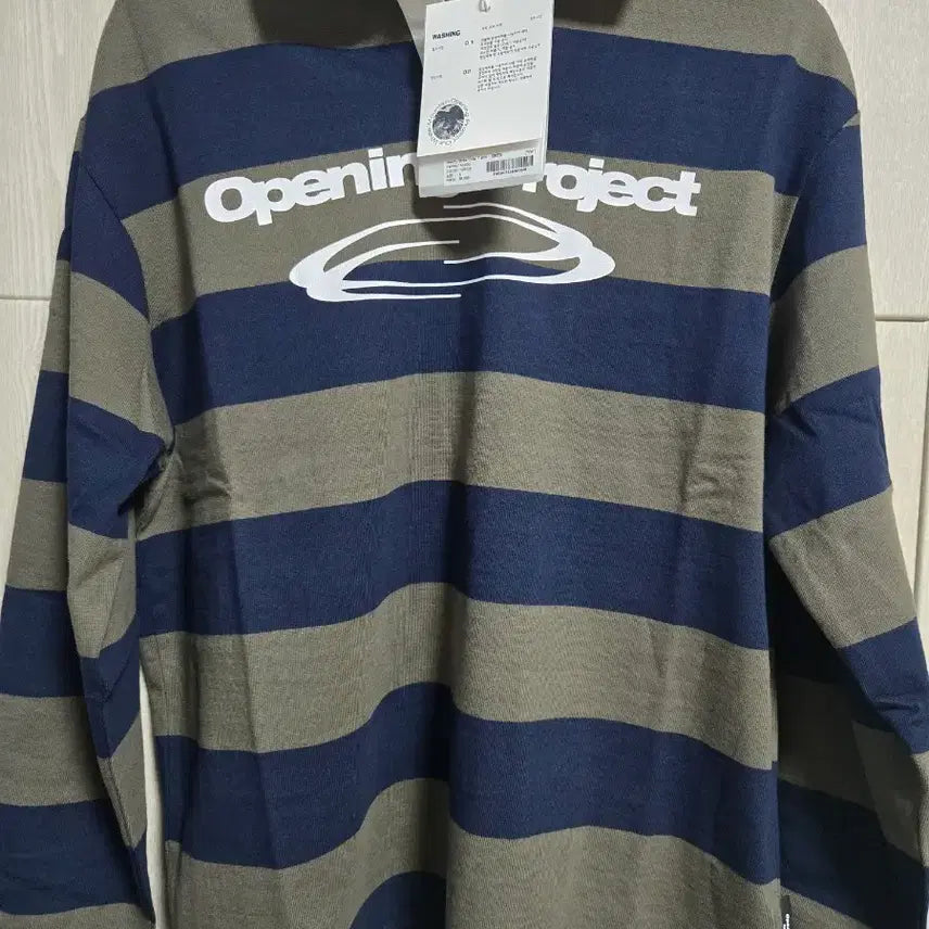 [BUNJANG] Opening Project Stripe Rugby Long Sleeve T-shirt / 오프닝프로젝트 스트라이프 럭비 긴팔티(105)
