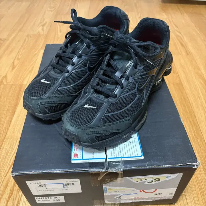 [SOLD OUT] 나이키 슈프림 샥스 라이드 2 SP 블랙 265