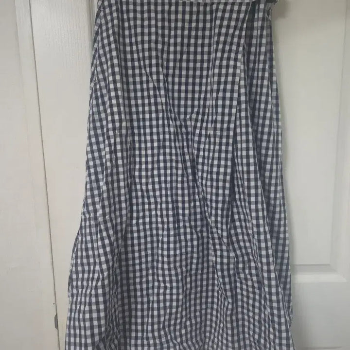 [BUNJANG] Vintage Gingham Check Long Skirt / 빈티지 무드 깅엄 체크 롱치마 모리걸 사와코