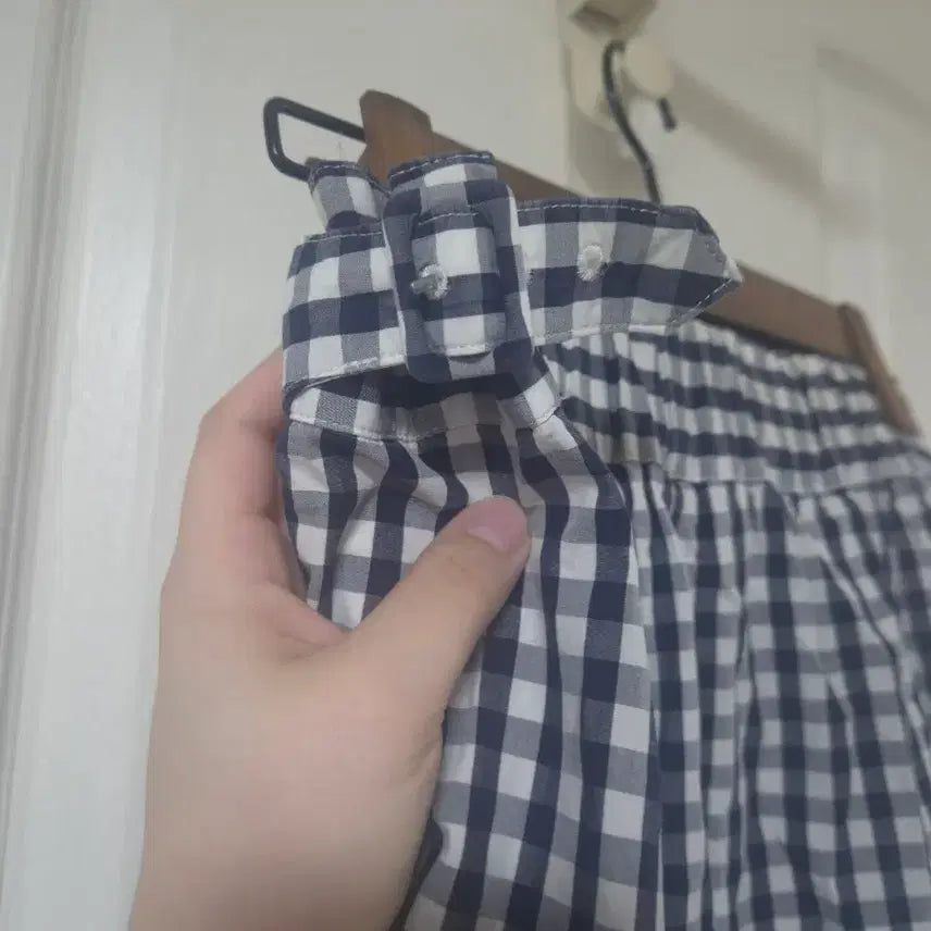 [BUNJANG] Vintage Gingham Check Long Skirt / 빈티지 무드 깅엄 체크 롱치마 모리걸 사와코