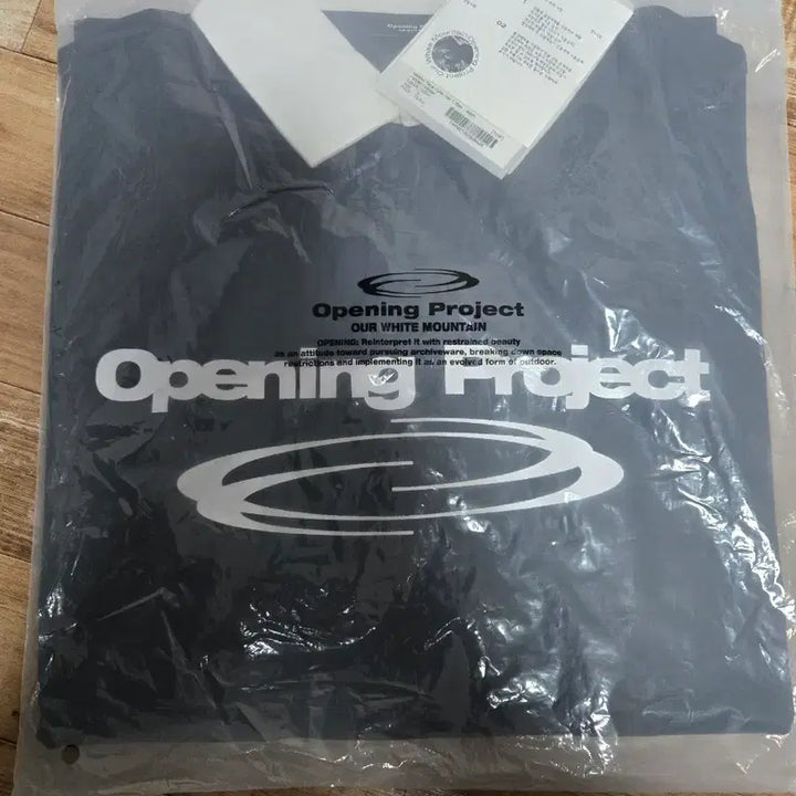 [BUNJANG] Opening Project Navy Collar Short Sleeve T-shirt / 오프닝프로젝트 카라 반팔티 네이비(105)