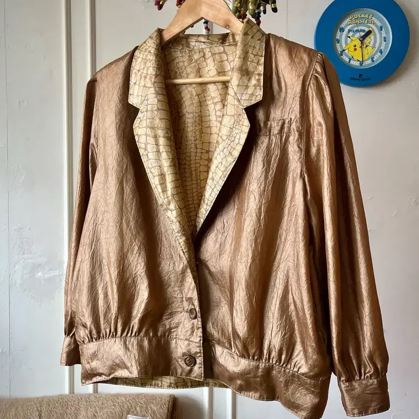 [BUNJANG] Vintage Japanese Reversible Silk Jacket / JPN 일본 빈티지 리버시블 투웨이 양면 실크 자켓