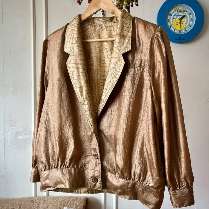 [BUNJANG] Vintage Japanese Reversible Silk Jacket / JPN 일본 빈티지 리버시블 투웨이 양면 실크 자켓