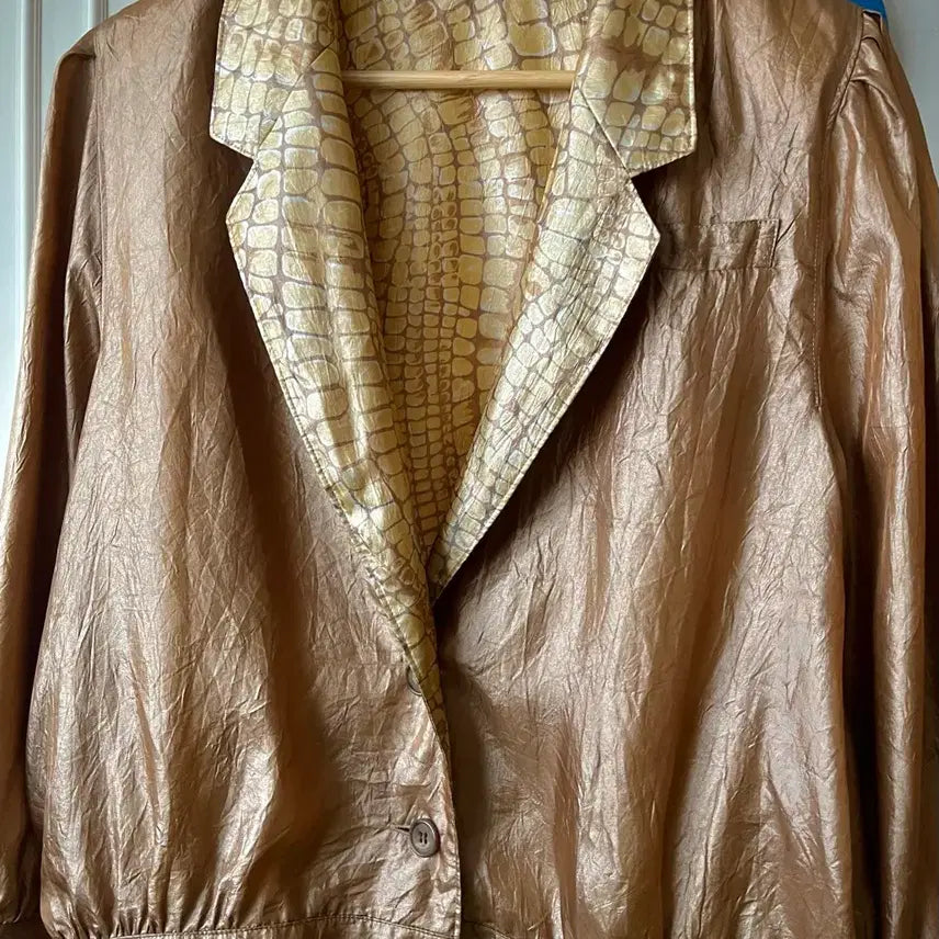 [BUNJANG] Vintage Japanese Reversible Silk Jacket / JPN 일본 빈티지 리버시블 투웨이 양면 실크 자켓
