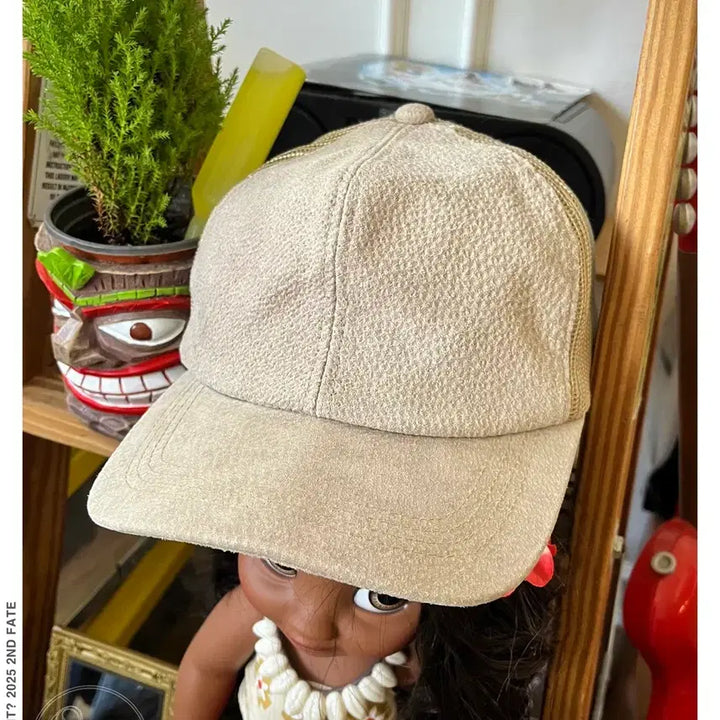 [BUNJANG] Japanese Vintage Real Pigskin Leather Mesh Trucker Cap / JPN 일본 빈티지 리얼 돈피 레더 매쉬 트러커 캡 모자