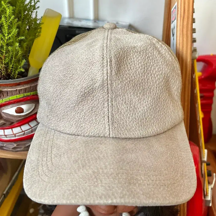 [BUNJANG] Japanese Vintage Real Pigskin Leather Mesh Trucker Cap / JPN 일본 빈티지 리얼 돈피 레더 매쉬 트러커 캡 모자