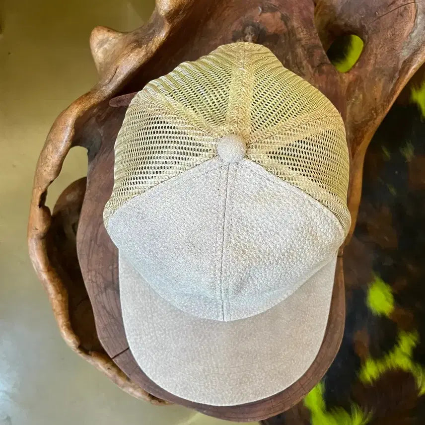 [BUNJANG] Japanese Vintage Real Pigskin Leather Mesh Trucker Cap / JPN 일본 빈티지 리얼 돈피 레더 매쉬 트러커 캡 모자