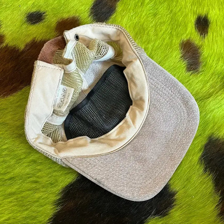 [BUNJANG] Japanese Vintage Real Pigskin Leather Mesh Trucker Cap / JPN 일본 빈티지 리얼 돈피 레더 매쉬 트러커 캡 모자