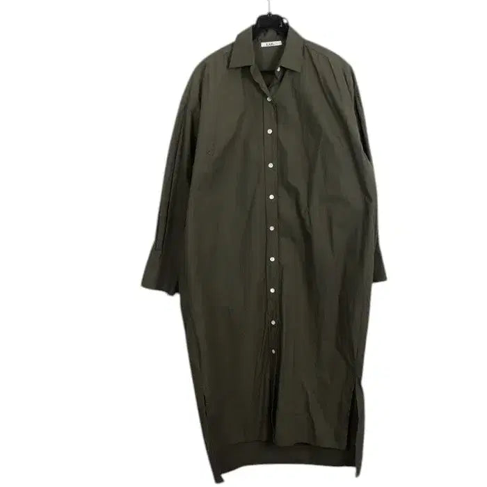 [BUNJANG] LAP 100% Cotton Khaki Shirt Dress / 여성F/ LAP 면100 카키 셔츠 원피스 20-11