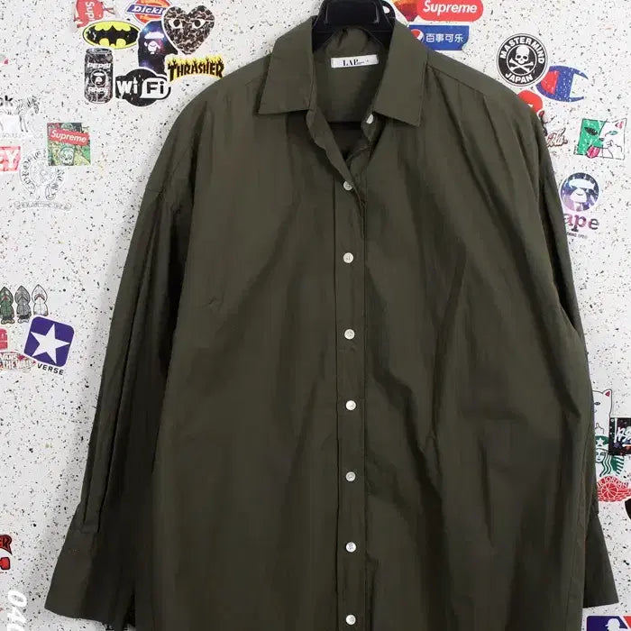 [BUNJANG] LAP 100% Cotton Khaki Shirt Dress / 여성F/ LAP 면100 카키 셔츠 원피스 20-11