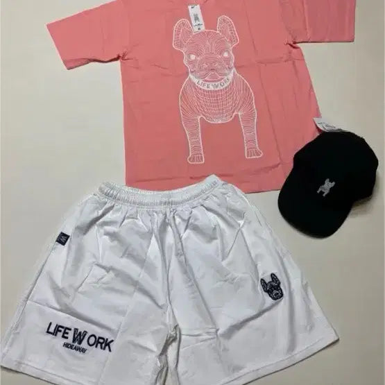 [BUNJANG] LifeWork Bulldog Pink Set (L) / 라이프워크 불독 상하의 세트 핑크 L (100)