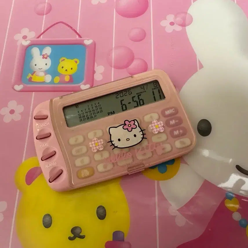 [BUNJANG] Kitty Calculator Calendar Clock / 키티 만년달력 계산기 시계 알람 키티도시락 키티스트랩