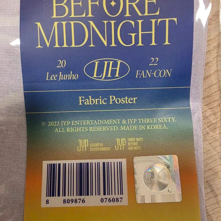 [BUNJANG] Lee Junho Before Midnight Fabric Poster / 이준호 비포미드나잇 패브릭포스터