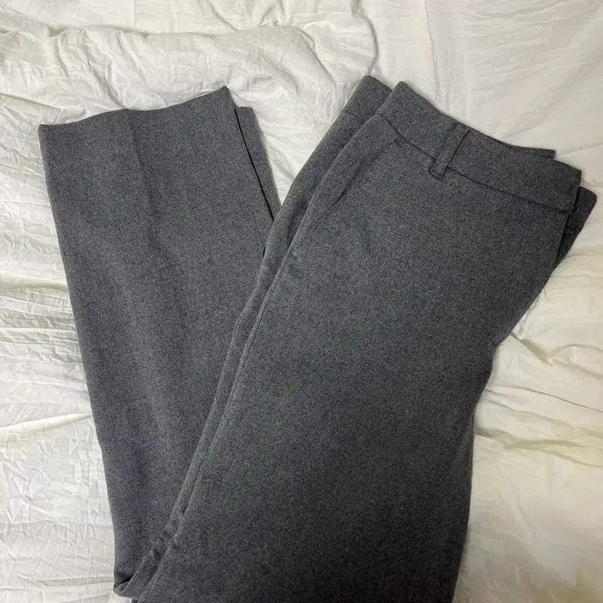 [BUNJANG] Gray Semi-Bootcut Slacks / 그레이 슬랙스