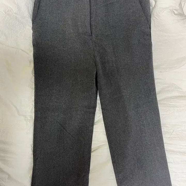 [BUNJANG] Gray Semi-Bootcut Slacks / 그레이 슬랙스
