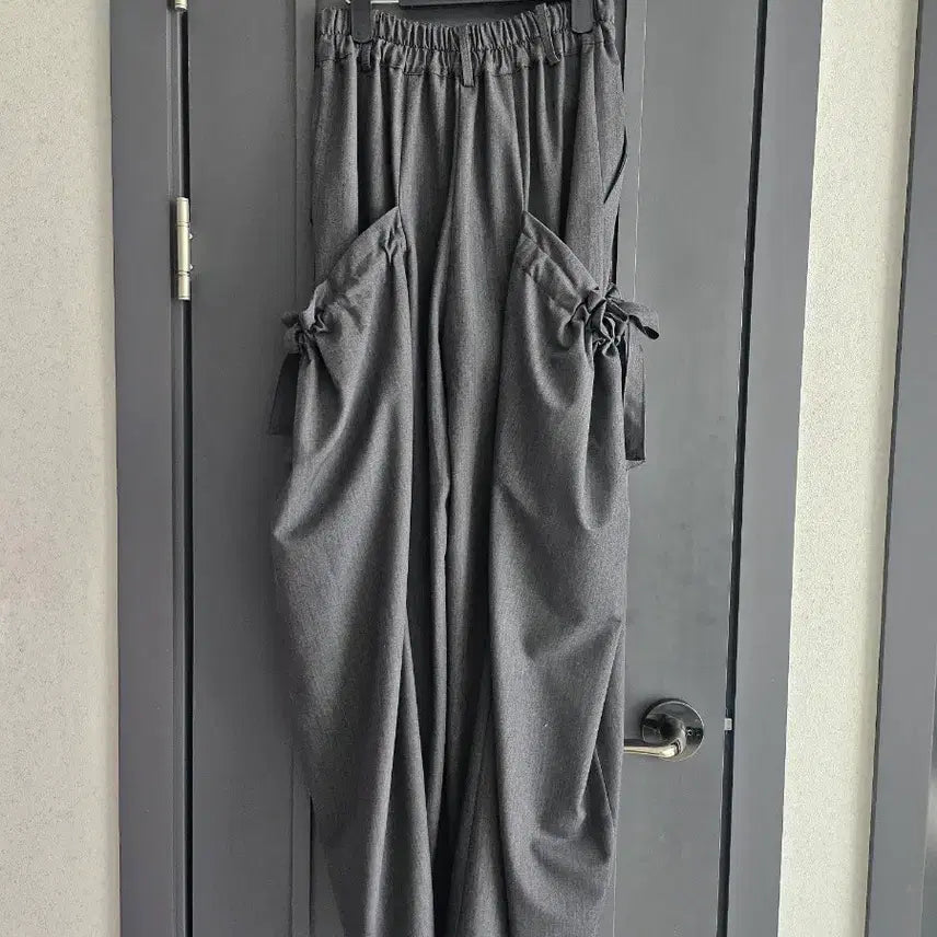 [BUNJANG] Allrights Ribbon Shirring Wide Pants / 올라이츠 리본 셔링 와이드 팬츠~