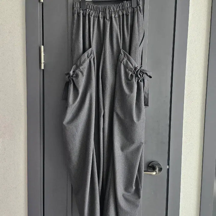 [BUNJANG] Allrights Ribbon Shirring Wide Pants / 올라이츠 리본 셔링 와이드 팬츠~