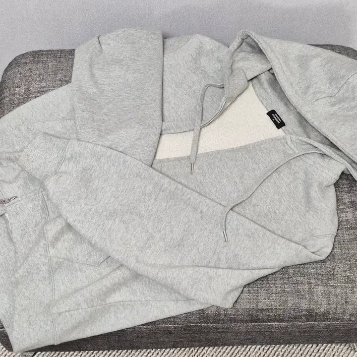 [SOLD OUT] 무탠 크롭 후디드 스웨트 집업 M