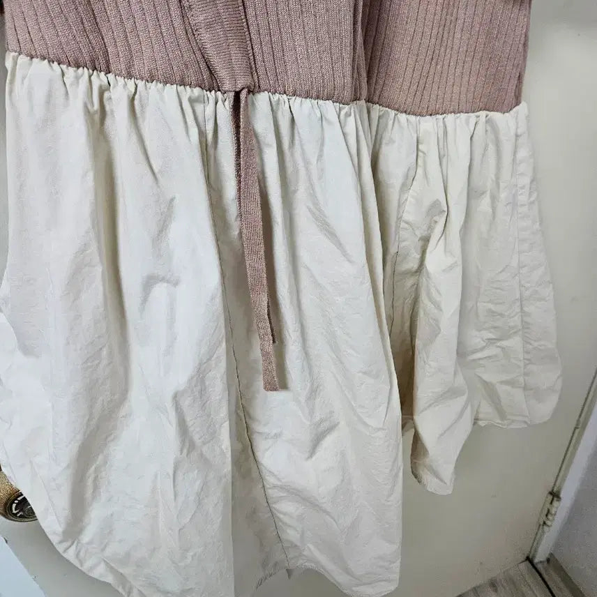 [BUNJANG] Focus Knit Ruffle Long Dress Size 55 / 포커스  니트 프릴 롱원피스55