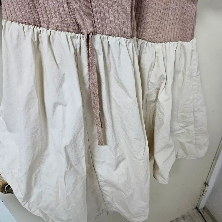 [BUNJANG] Focus Knit Ruffle Long Dress Size 55 / 포커스  니트 프릴 롱원피스55