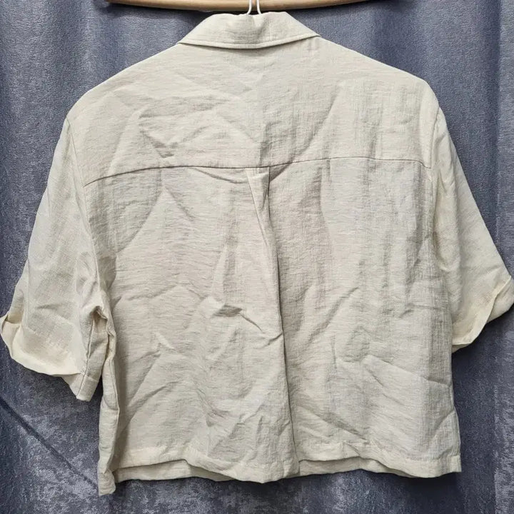 [BUNJANG] SPAO Linen Blend Short Sleeve Pocket Shirt (Ivory) - Size S / [S] 스파오(SPAO) 린넨 혼방 반팔 포켓 셔츠 (아이보리)