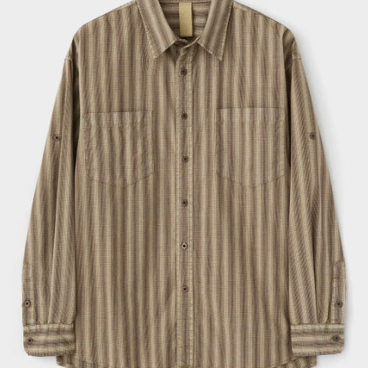 [SOLD OUT] 코프위 피그먼트 스트라이프 롤업 셔츠