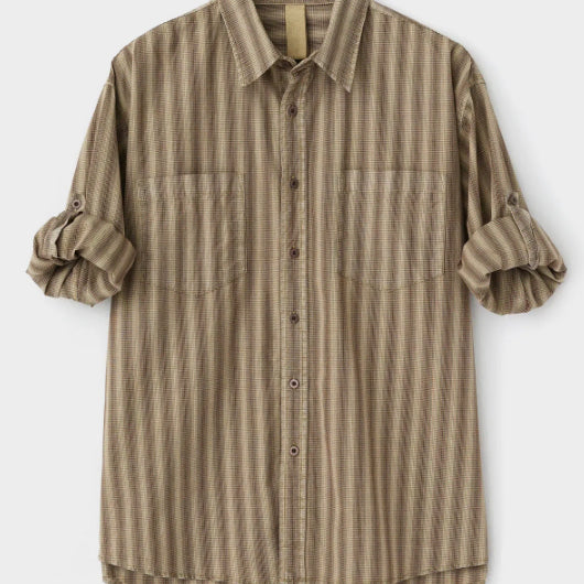 [SOLD OUT] 코프위 피그먼트 스트라이프 롤업 셔츠