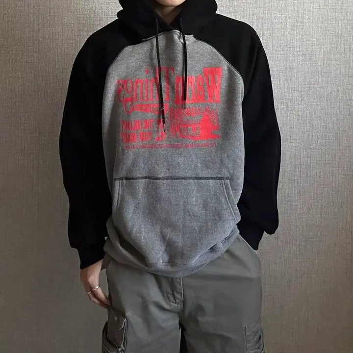 [BUNJANG] Teket Warm Things Colorblock Hoodie / Teket 테켓 Warm Things 배색 후드티