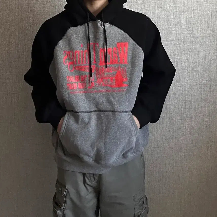 [BUNJANG] Teket Warm Things Colorblock Hoodie / Teket 테켓 Warm Things 배색 후드티