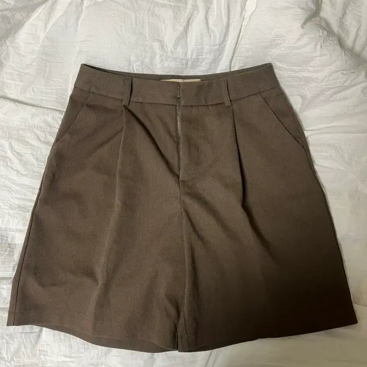 [BUNJANG] Atelier Nine Half Pintuck Pants Brown / 아틀리에나인 하프 핀턱 팬츠