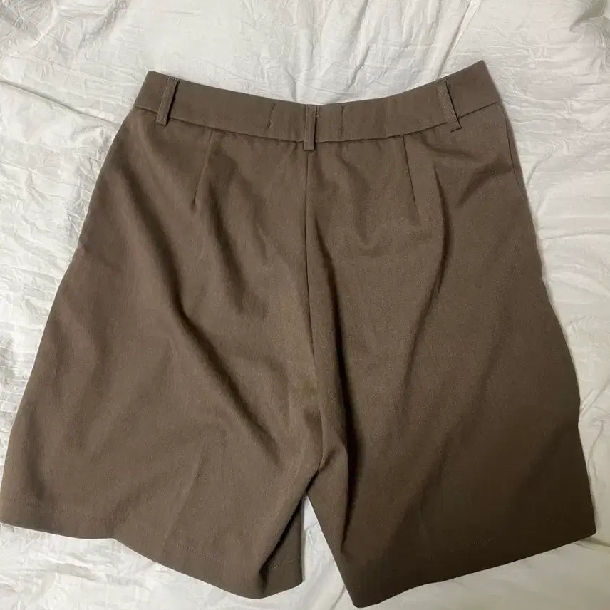 [BUNJANG] Atelier Nine Half Pintuck Pants Brown / 아틀리에나인 하프 핀턱 팬츠
