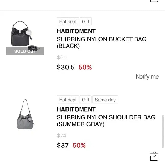 [SOLD OUT] HABITO MENT 크로스백