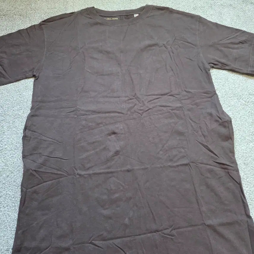 [BUNJANG] Global Work Cotton Short Sleeve Dress Brown Free Size / Global Work USA 반팔 원피스 Free