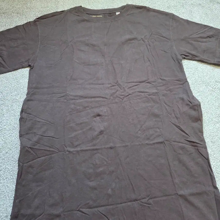 [BUNJANG] Global Work Cotton Short Sleeve Dress Brown Free Size / Global Work USA 반팔 원피스 Free