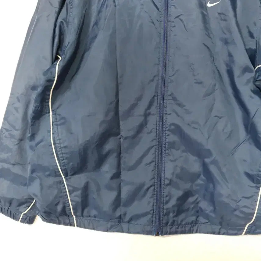 [BUNJANG] Nike Swoosh XXL Old School Navy Windbreaker Jacket / 나이키 스우시 XXL 올드스쿨 네이비 바람막이 점퍼 ㅡ0172