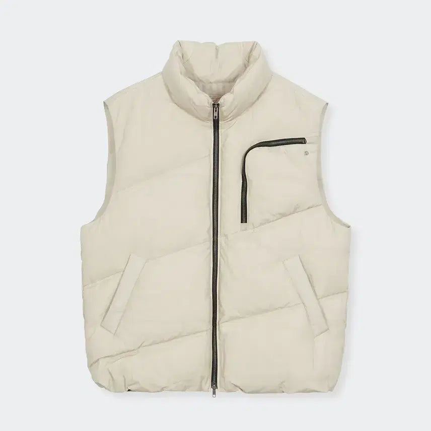 [BUNJANG] MMIC Stone Wax Down Vest Cream / mmic 스톤왁스 다운 베스트 크림
