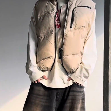 [BUNJANG] MMIC Stone Wax Down Vest Cream / mmic 스톤왁스 다운 베스트 크림