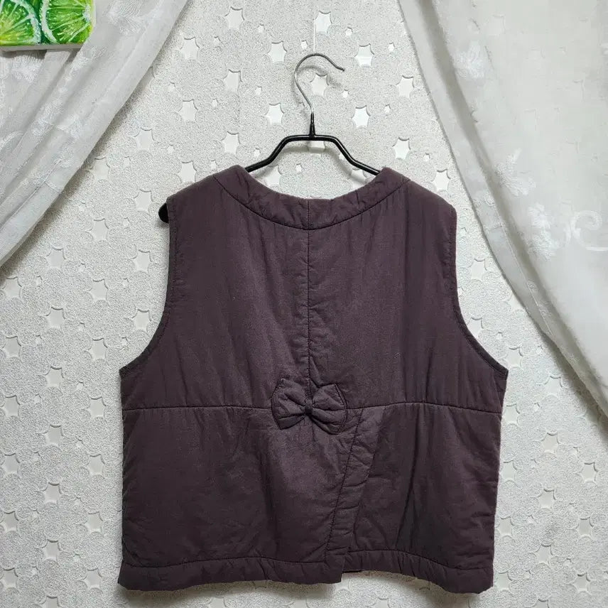 [SOLD OUT] 자수꽃 면누빔 조끼 여성55~66