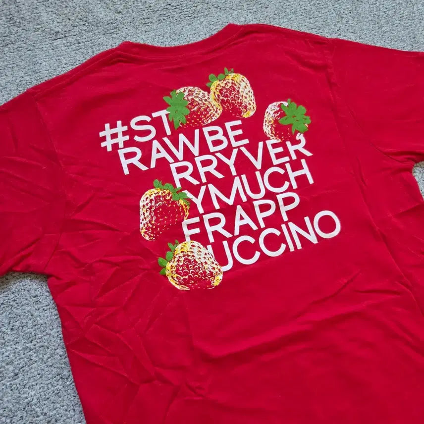 [BUNJANG] Starbucks Japan Official Red Short Sleeve T-Shirt Size S-M / Starbucks Japan 오피셜 반팔 티셔츠 S-M