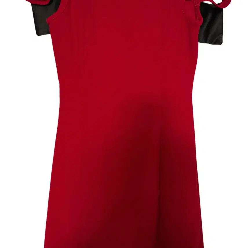 [BUNJANG] Red Off-Shoulder Dress / 레드 오프숄더 원피스
